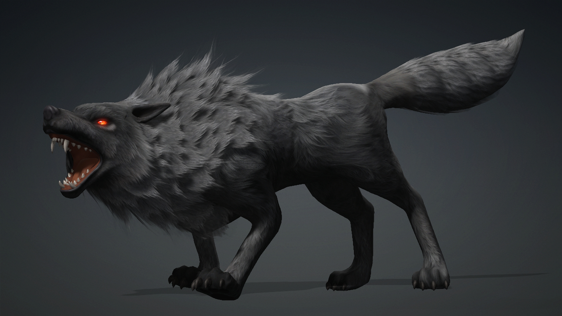 Wolf-C3-Animated 3D Model