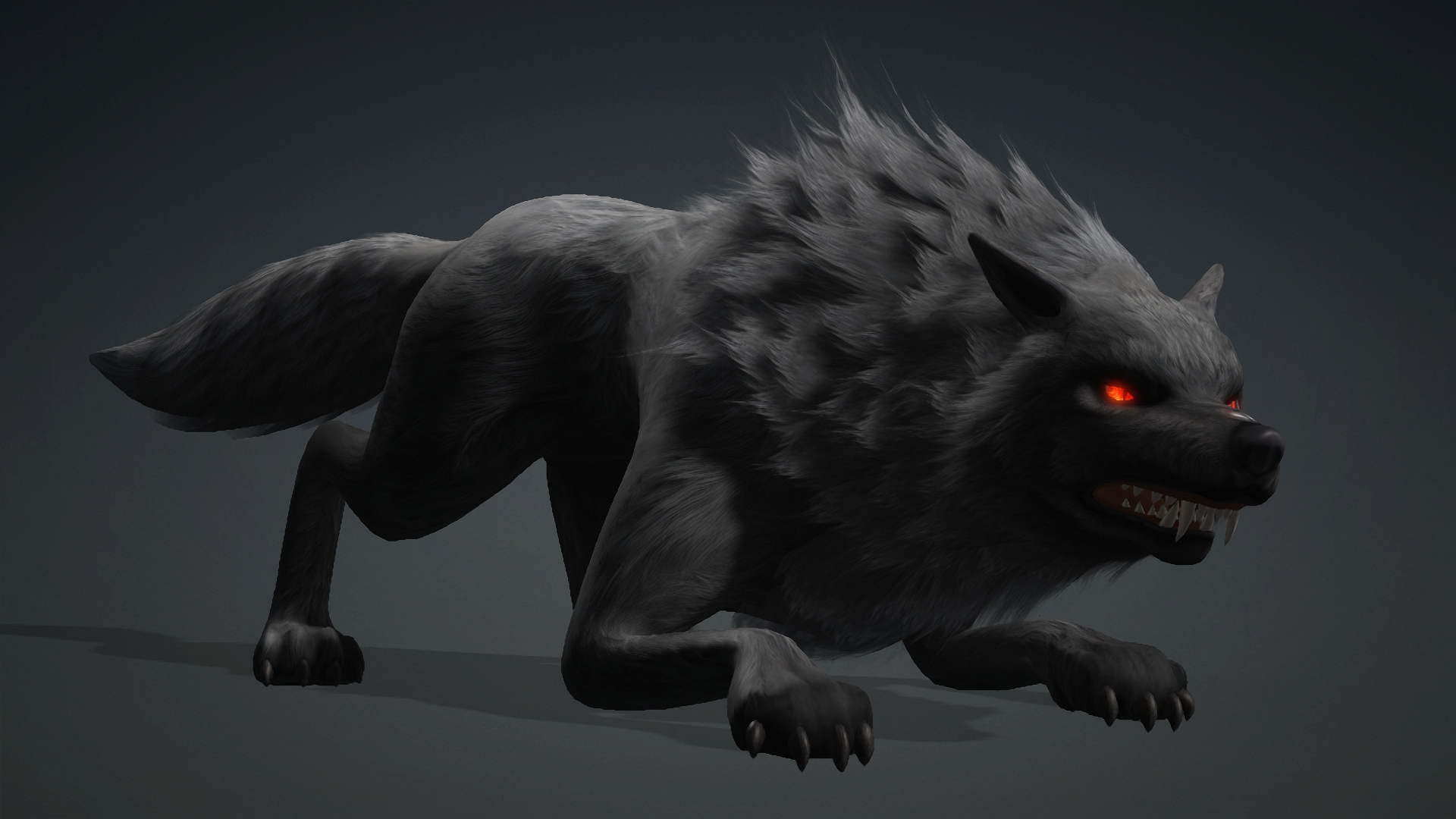 Wolf-C3-Animated 3D Model