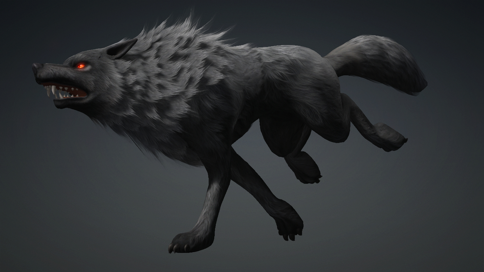 Wolf-C3-Animated 3D Model