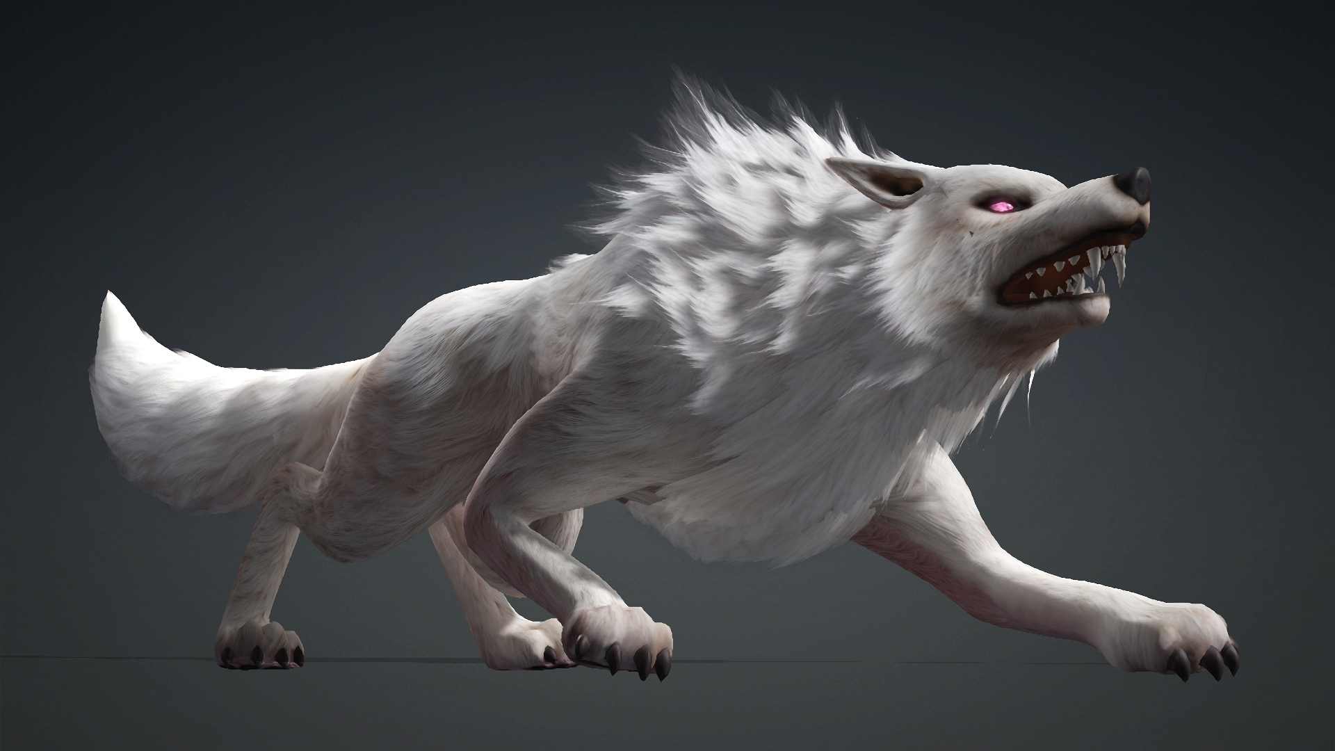 Wolf-C4-Animated 3D Model