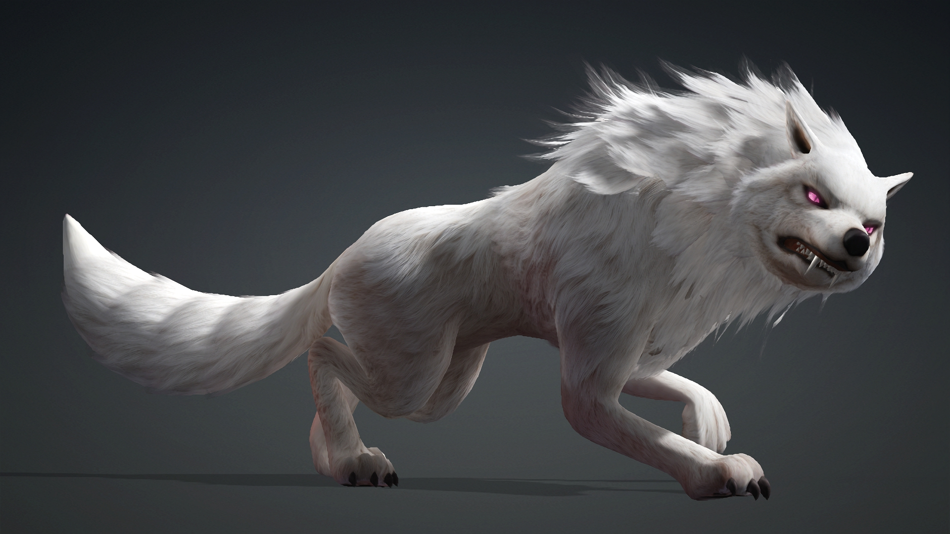 Wolf-C4-Animated 3D Model