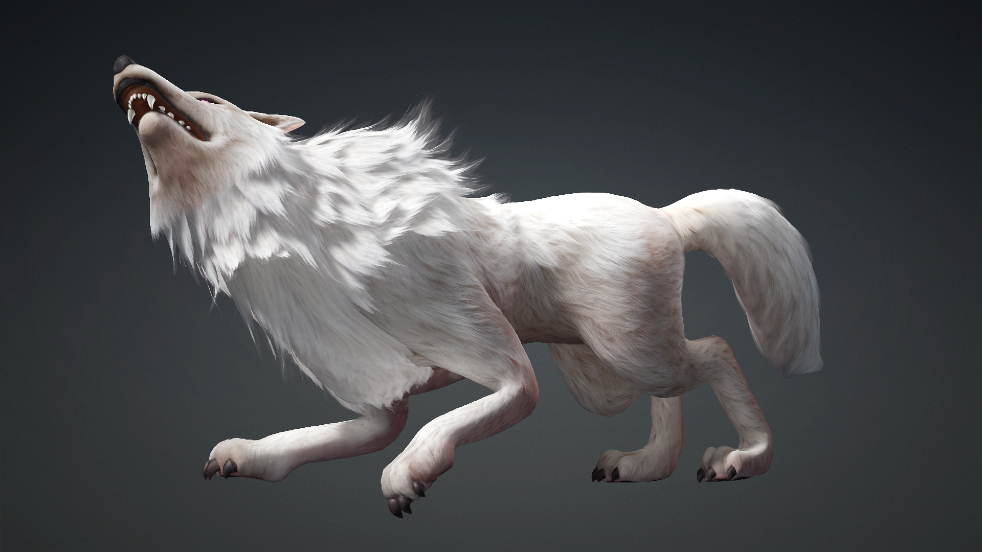 Wolf-C4-Animated 3D Model