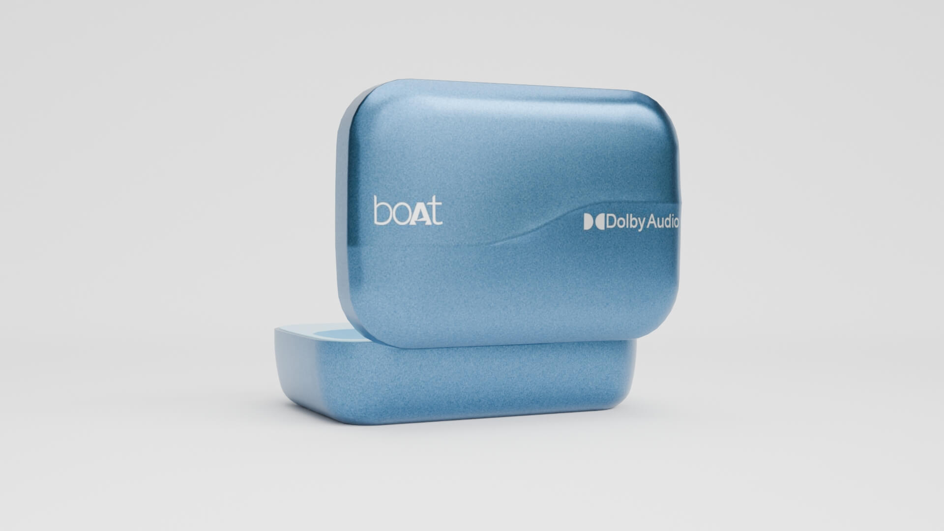 Boat Airdopes Blue 3D Render, Digital Artwork by Anuradha pandit