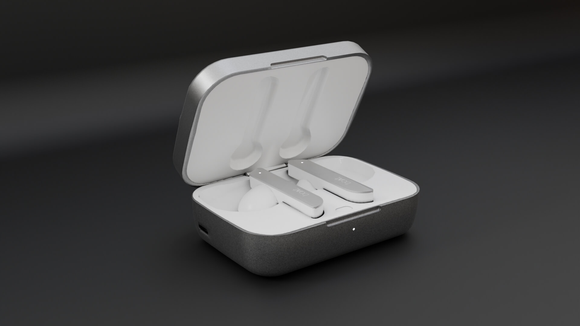 boAt Airdopes White 3D Render, Digital Artwork by Anuradha pandit