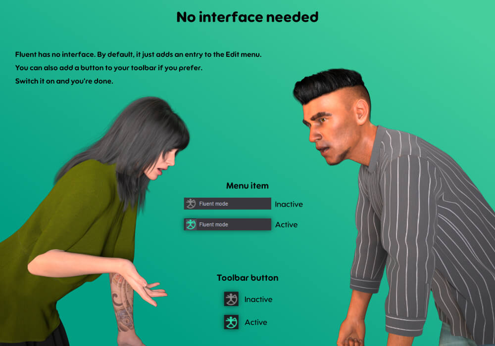 Fluent for DAZ Studio Daz Content