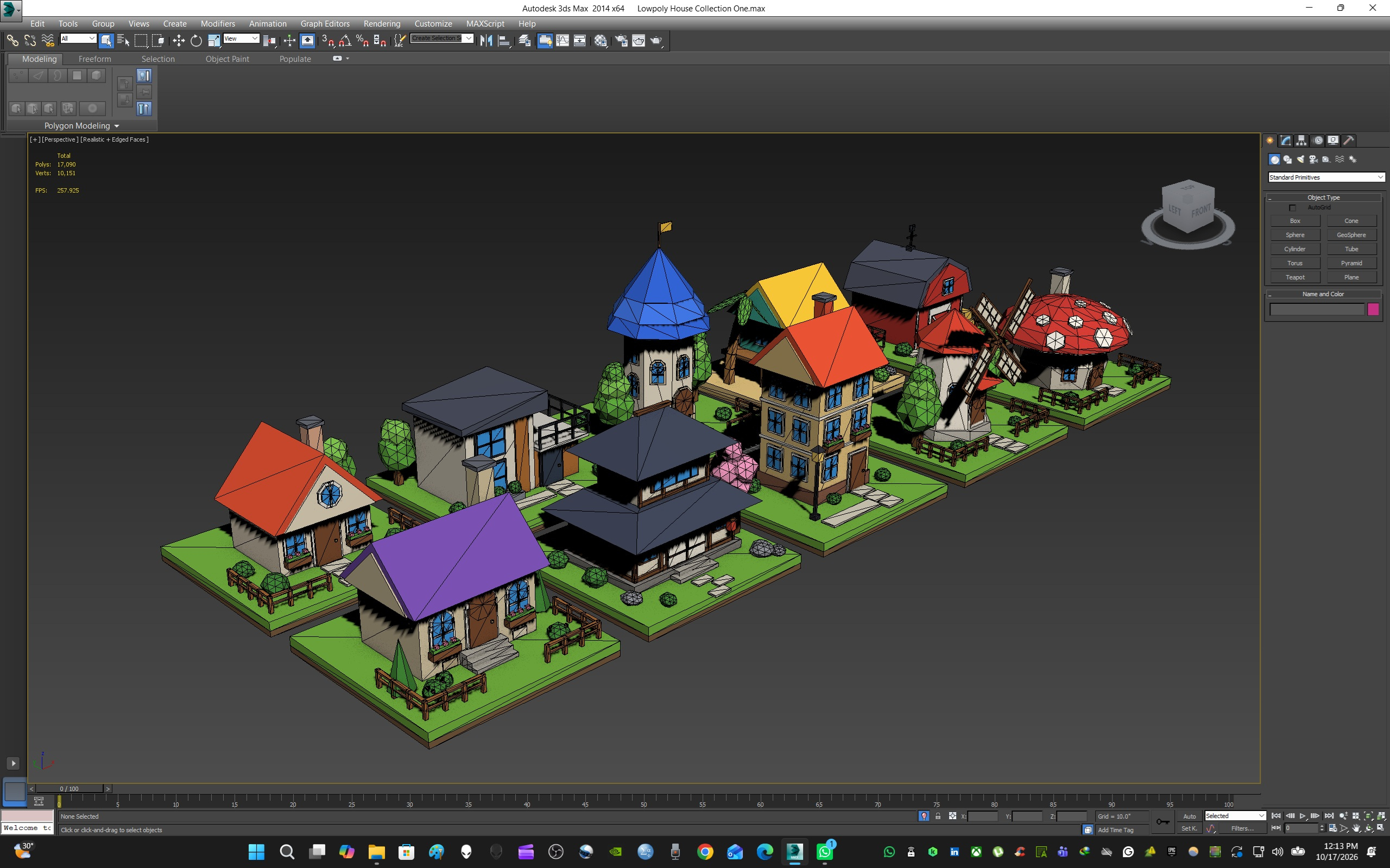 Low-Poly House 3D Model Collection 3D Render, Digital Artwork by ApuArt