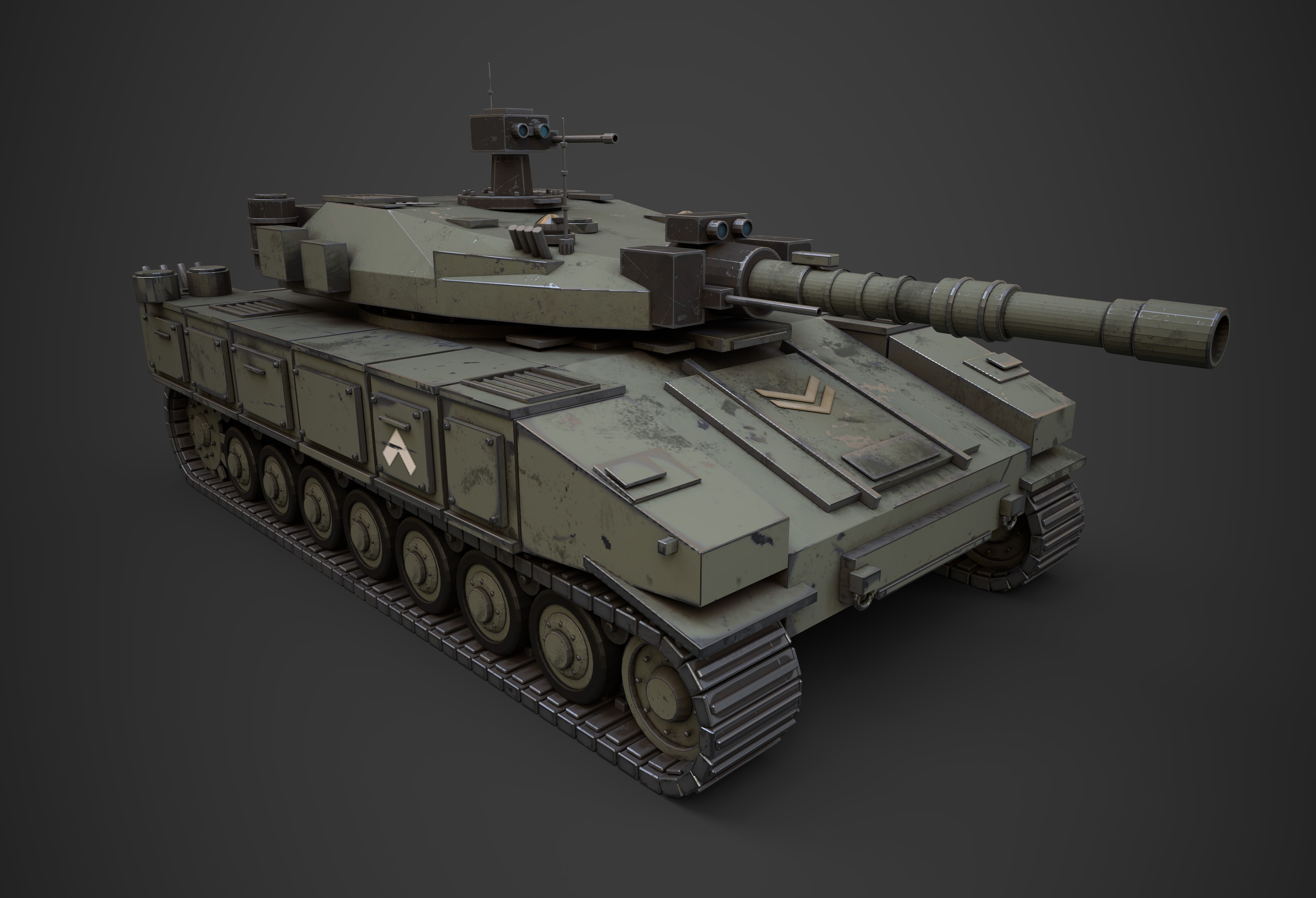 Sci-Fi Tank T70 3D Model