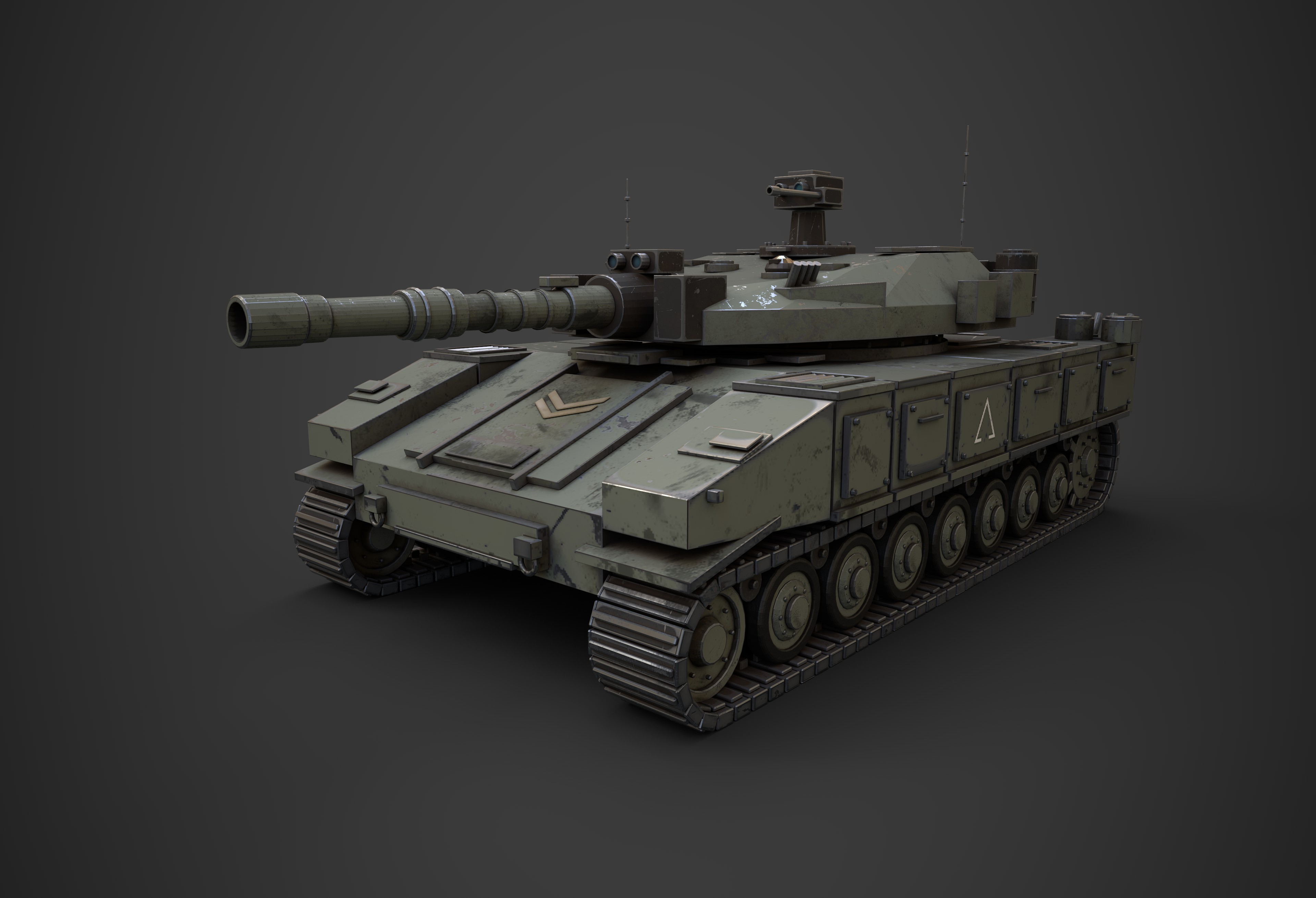 Sci-Fi Tank T70 3D Model