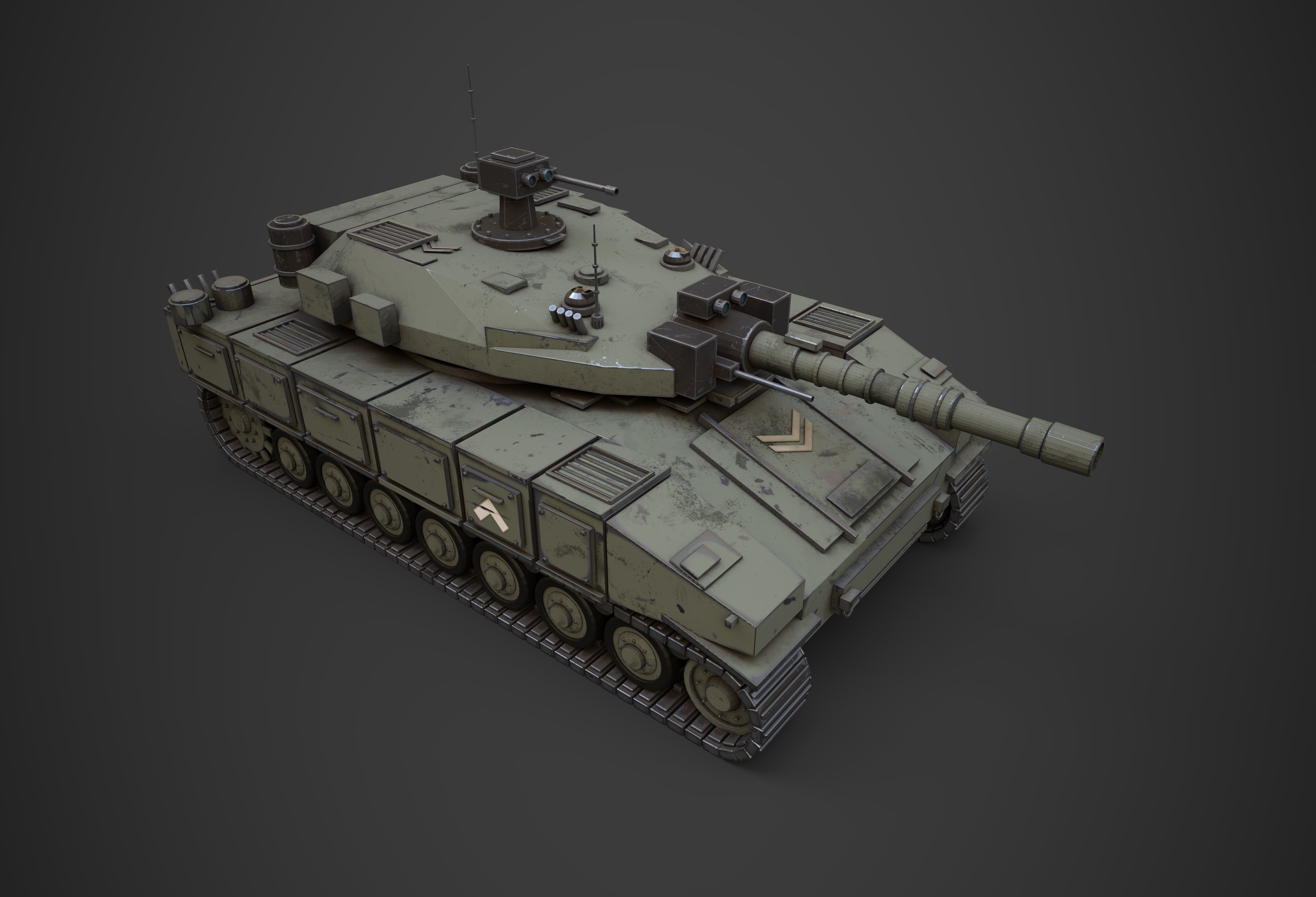 Sci-Fi Tank T70 3D Model