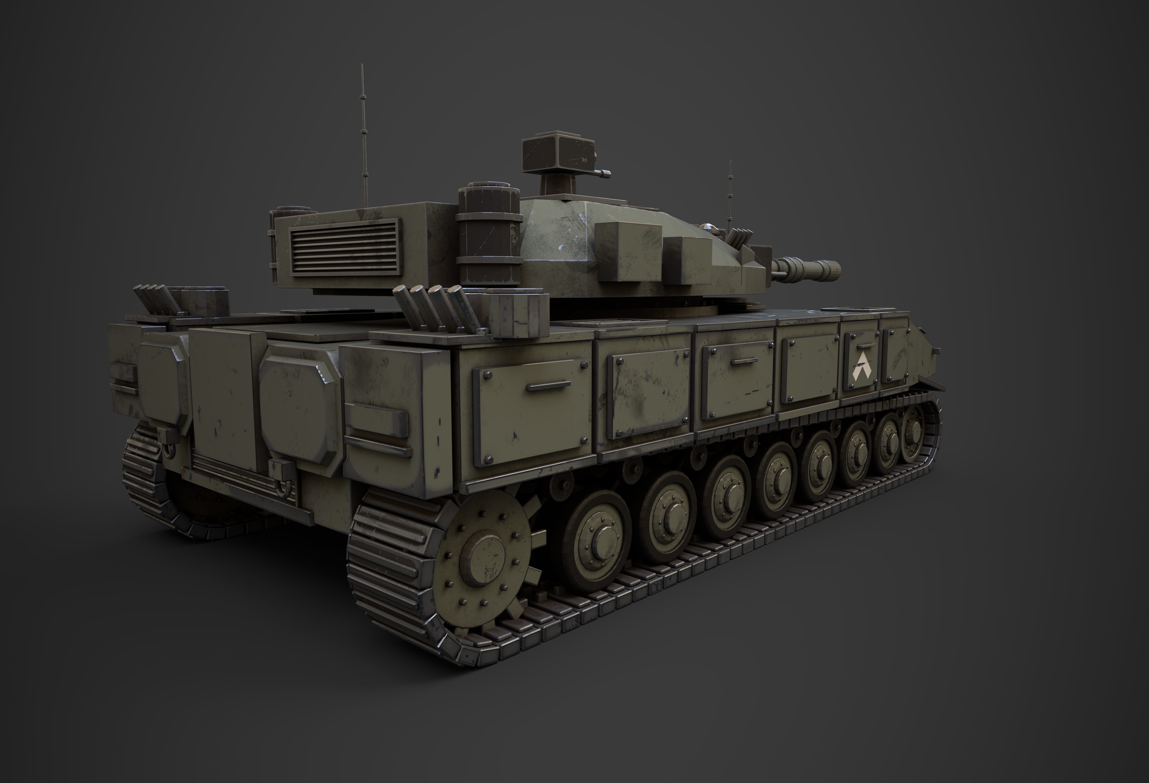 Sci-Fi Tank T70 3D Model