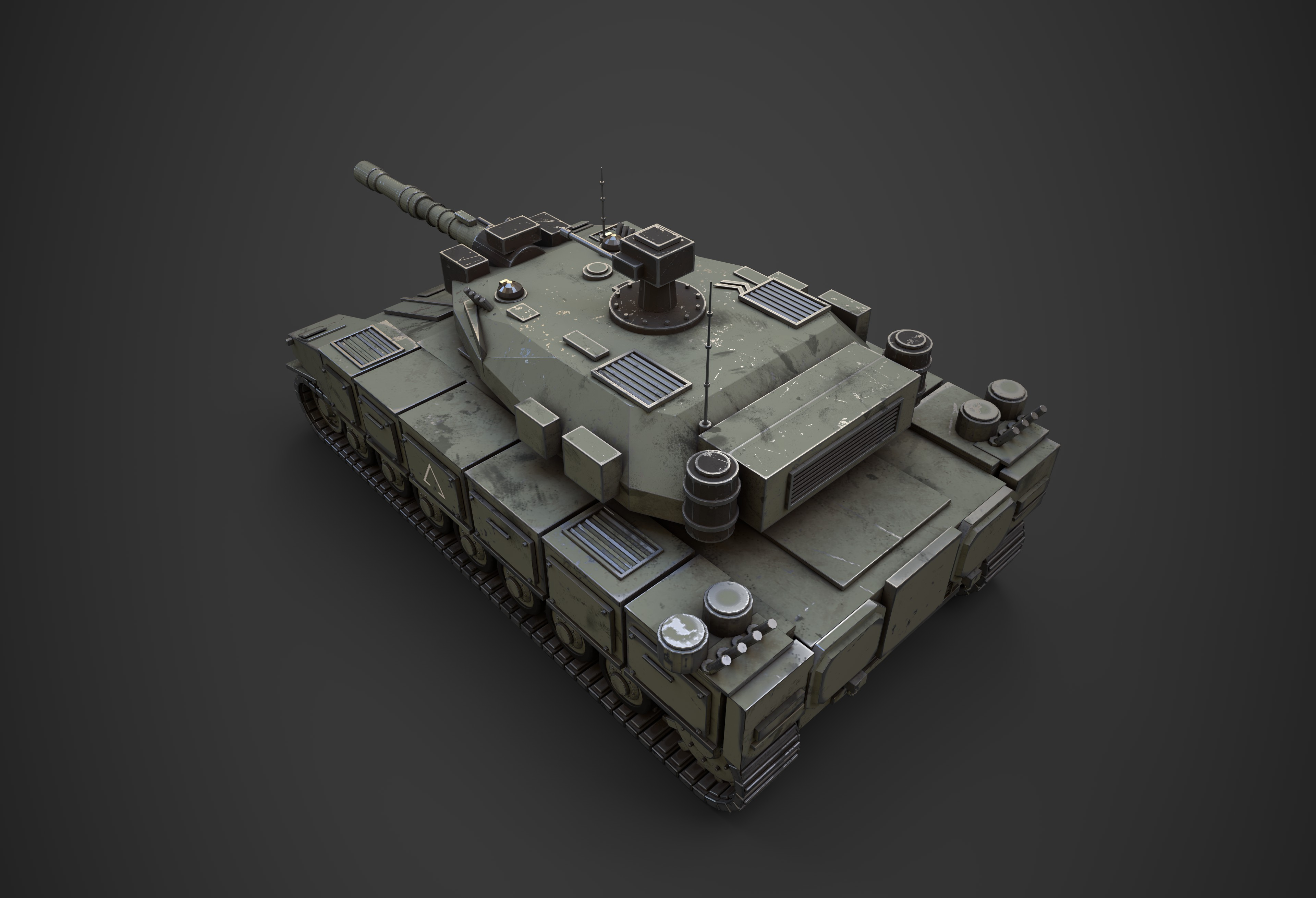 Sci-Fi Tank T70 3D Model