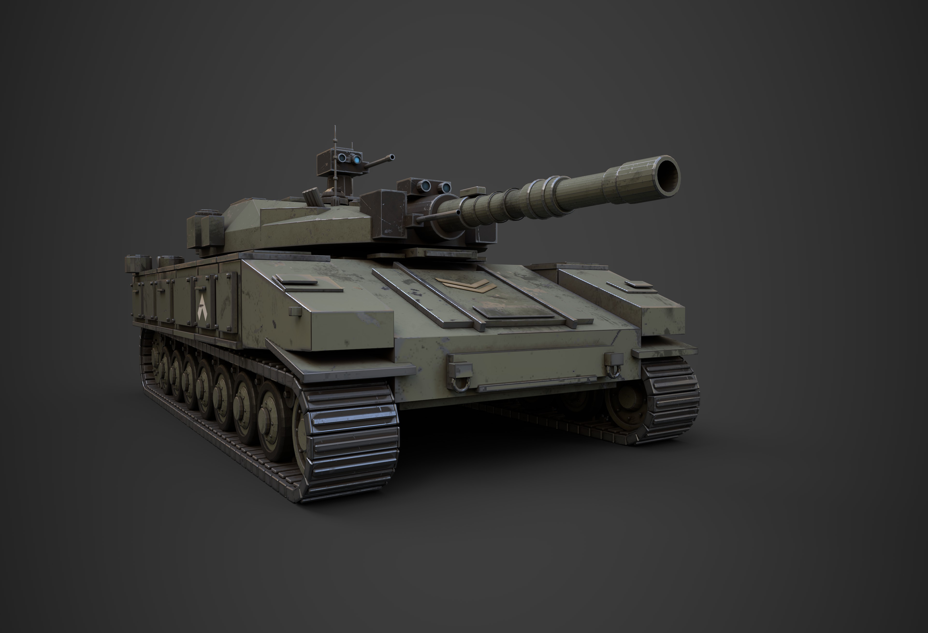Sci-Fi Tank T70 3D Model
