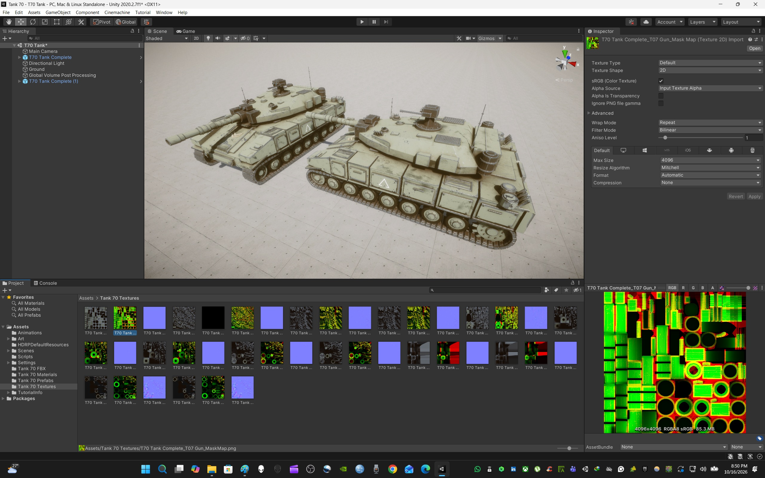 Sci-Fi Tank T70 3D Model