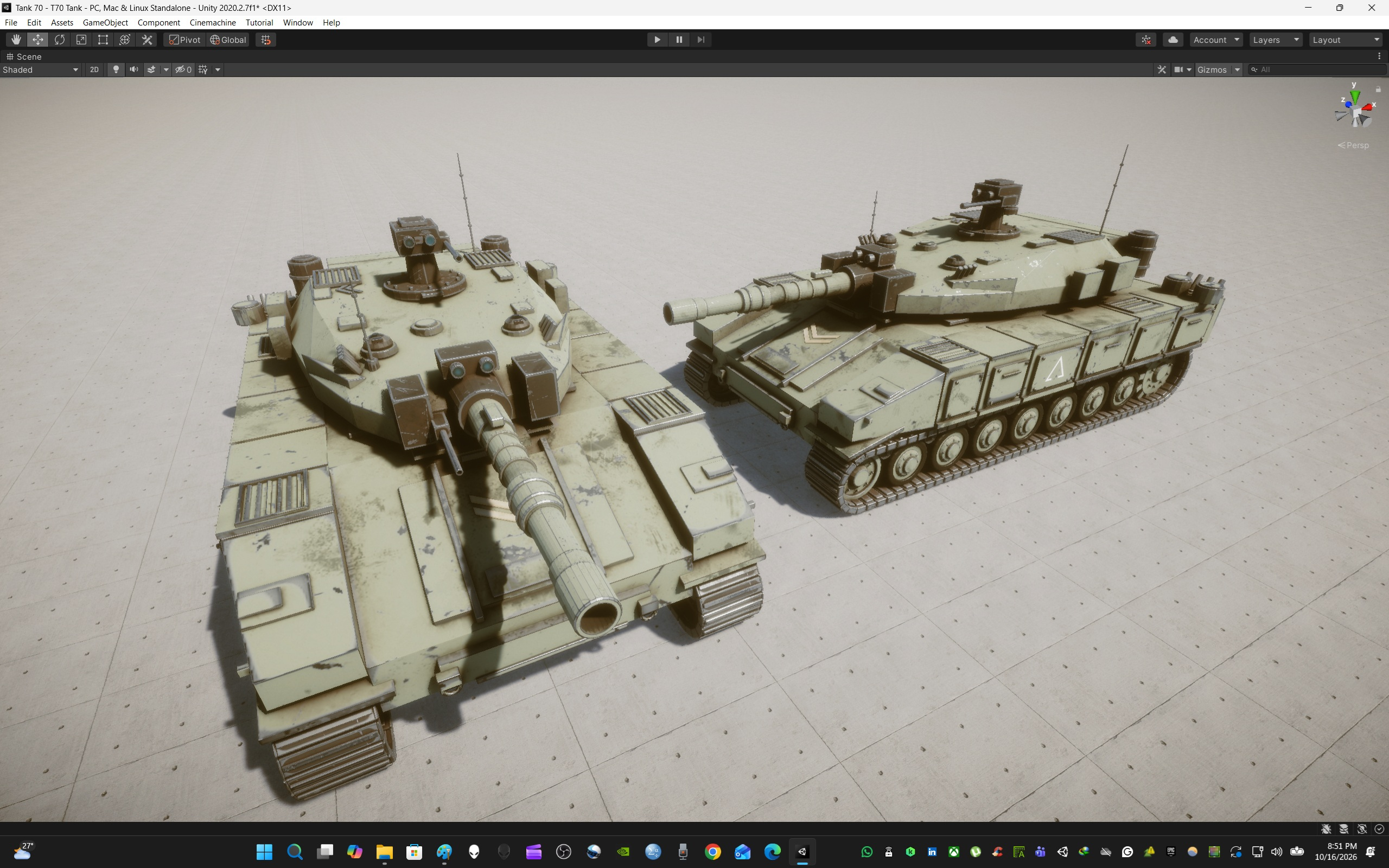 Sci-Fi Tank T70 3D Model