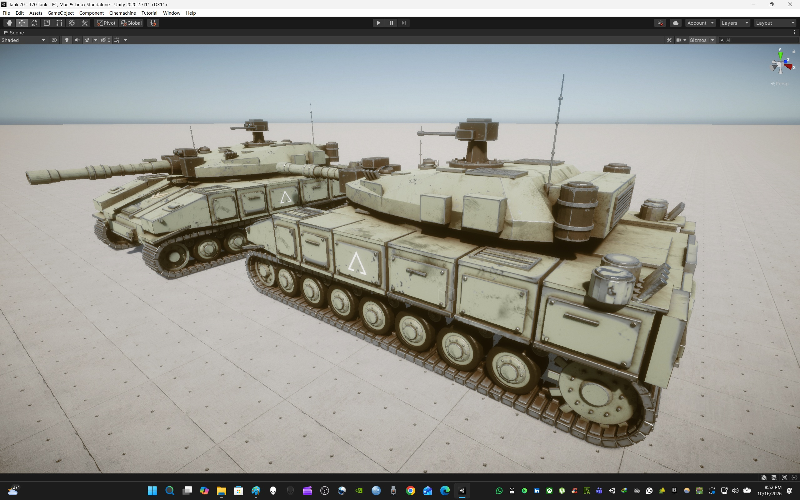 Sci-Fi Tank T70 3D Model