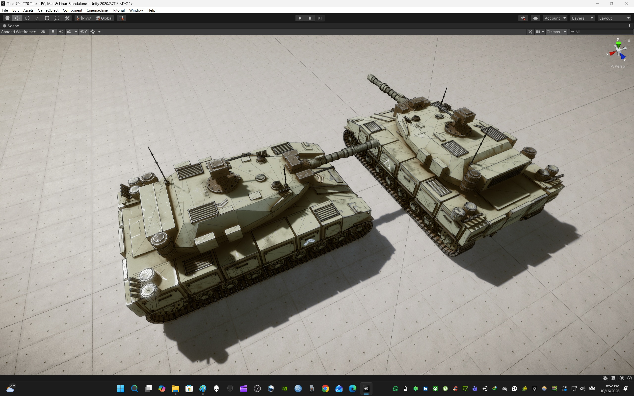 Sci-Fi Tank T70 3D Model