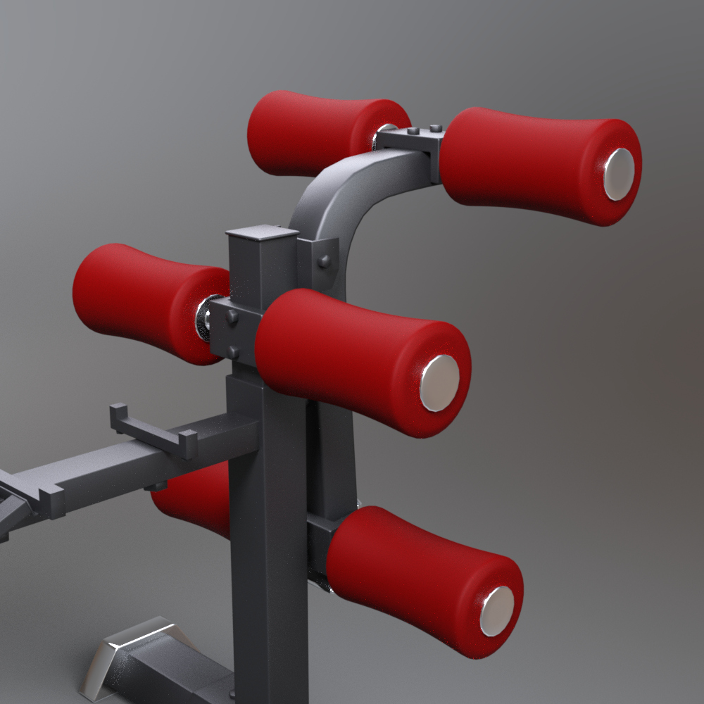 Adjustable Weight Bench With Barbell Rack AQ3D Daz Content
