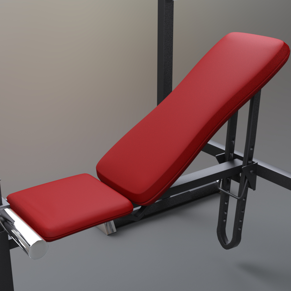 Adjustable Weight Bench With Barbell Rack AQ3D Daz Content