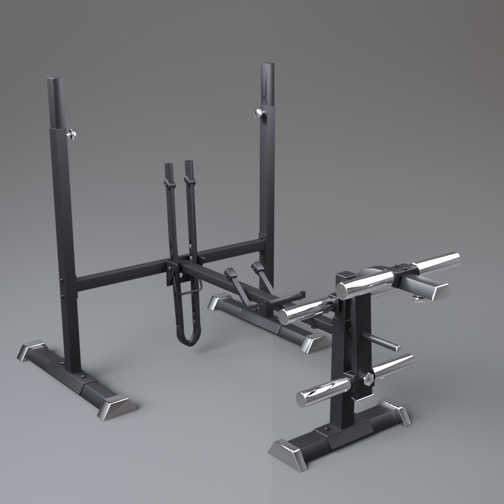 Adjustable Weight Bench With Barbell Rack AQ3D Daz Content