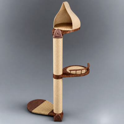 Cat Tree Tower with Scratching Post & Perches 3D Model