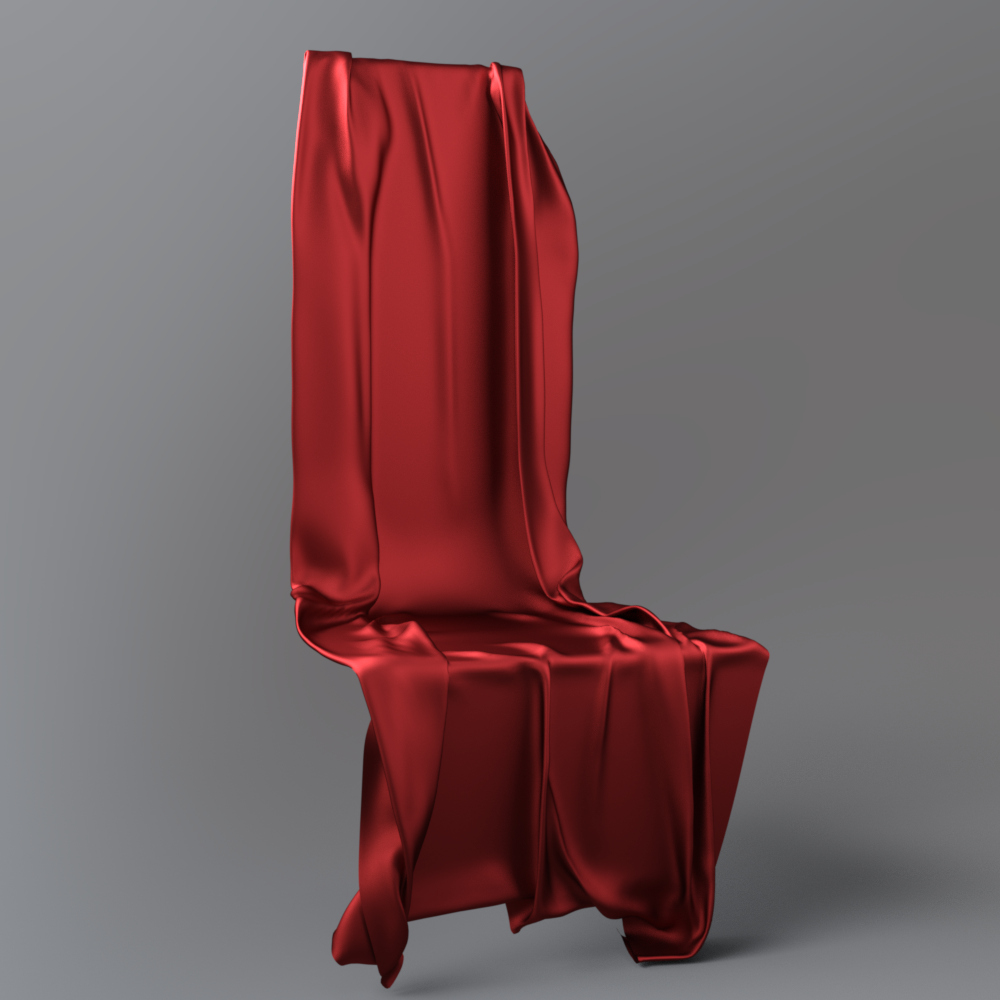 Classical Bust Sculpture with Red Silk Fabric AQ3D Daz Content