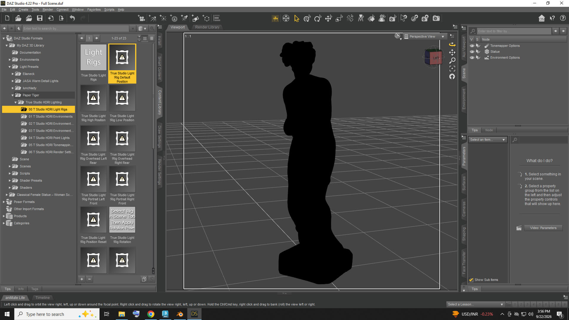 Classical Female Statue &ndash Woman Sculpture 3D Model AQ3D Daz Content