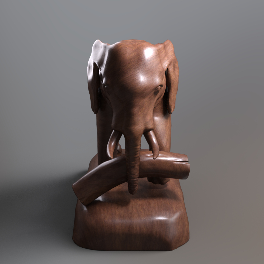 Decorative Elephant Sculpture on Base AQ3D Daz Content