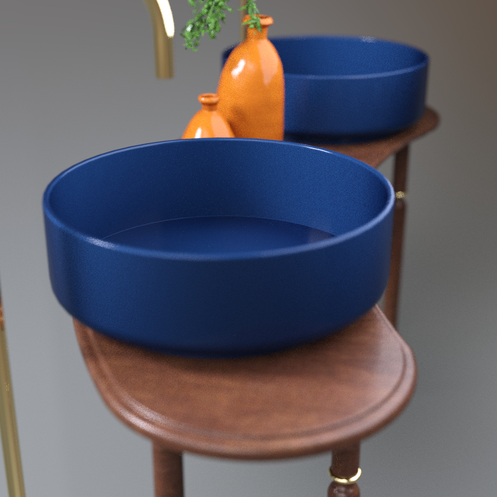 Elegant Wooden Double Washbasin Console 3D Model AQ3D Daz Content