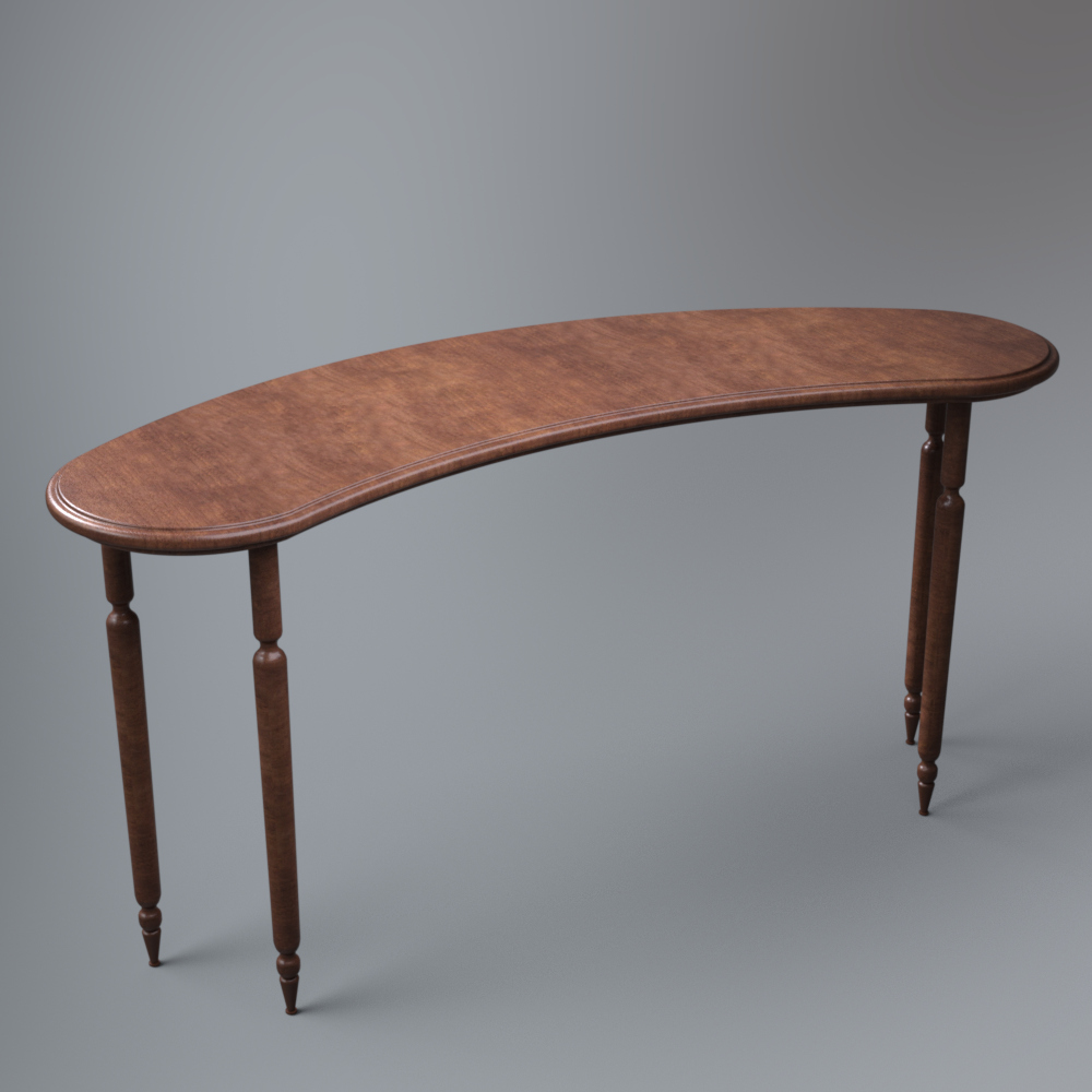 Elegant Wooden Double Washbasin Console 3D Model AQ3D Daz Content