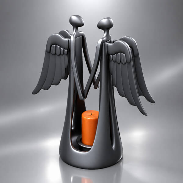 Angel Candle Holder  Decorative Winged Candle Stand