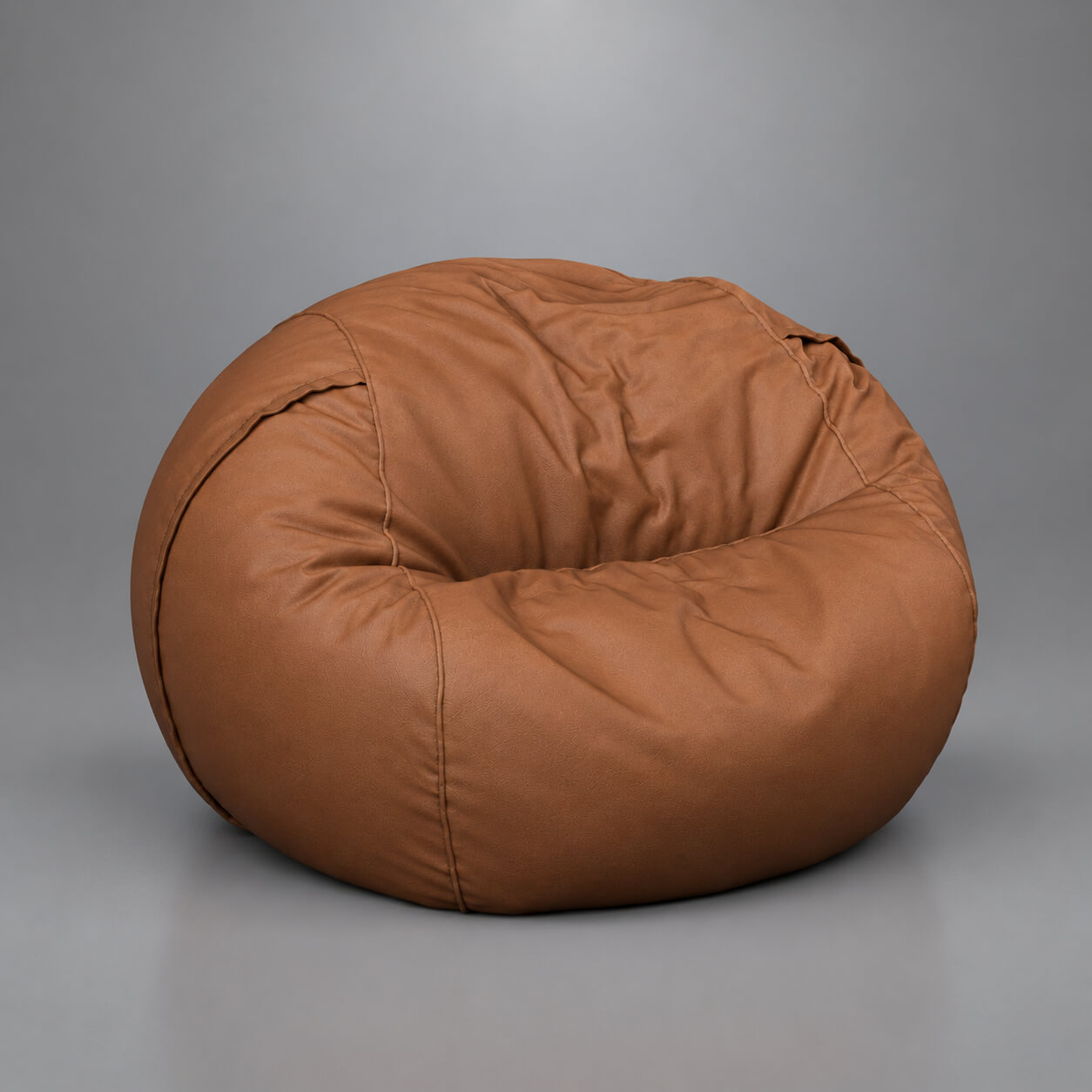 Bean Bag Chair 3D Model  Realistic Fabric Pouf Furniture 3D Render, Digital Artwork by AQ3D