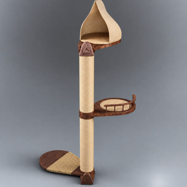 Cat Tree Tower with Scratching Post and Perches 3D Model