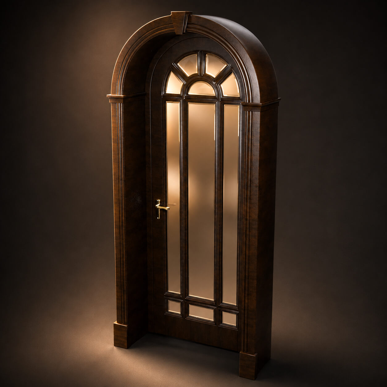 Classic Arched Wooden Glass Door 3d Model 3D Render, Digital Artwork by AQ3D