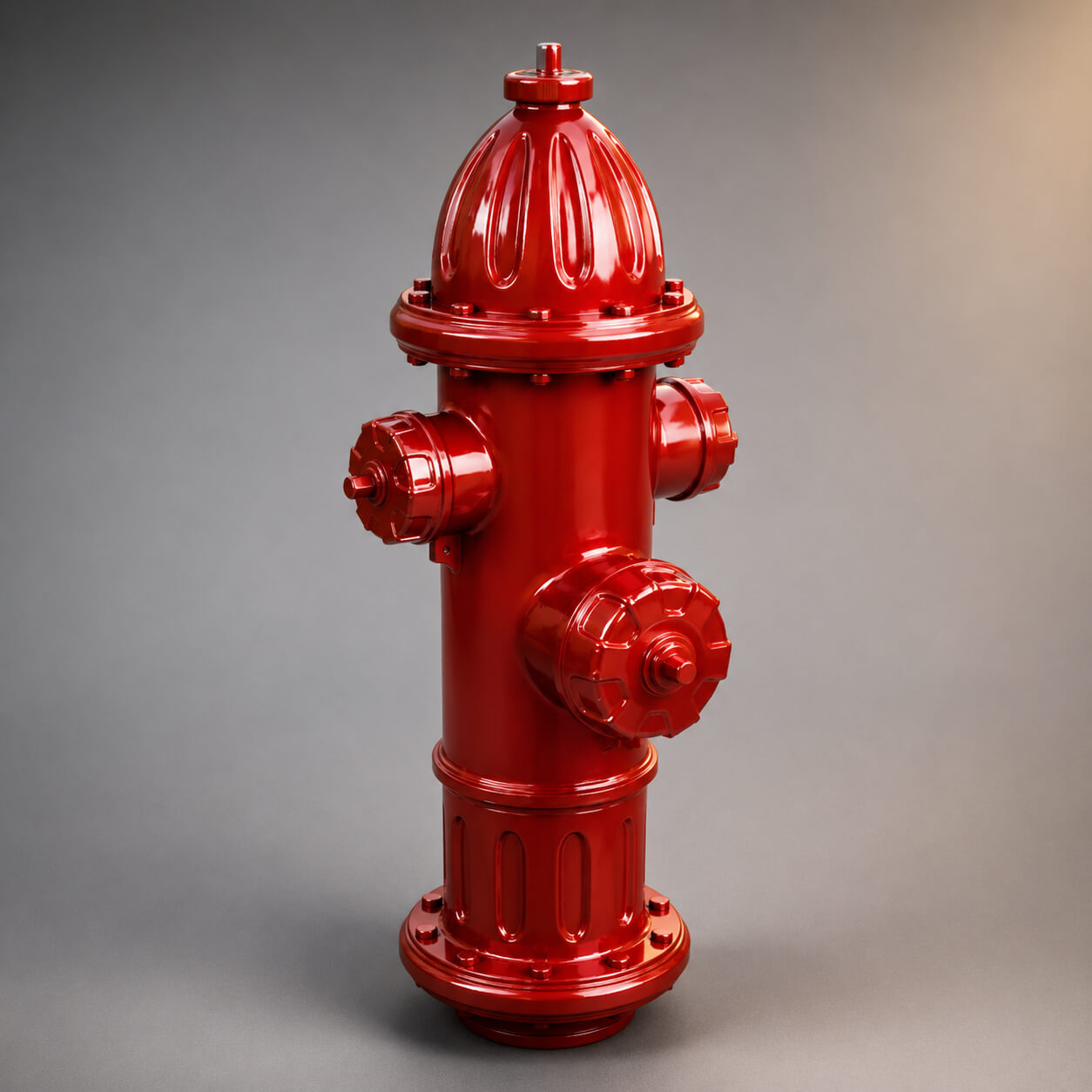 Classic Fire Hydrant 3D Model 3D Render, Digital Artwork by AQ3D