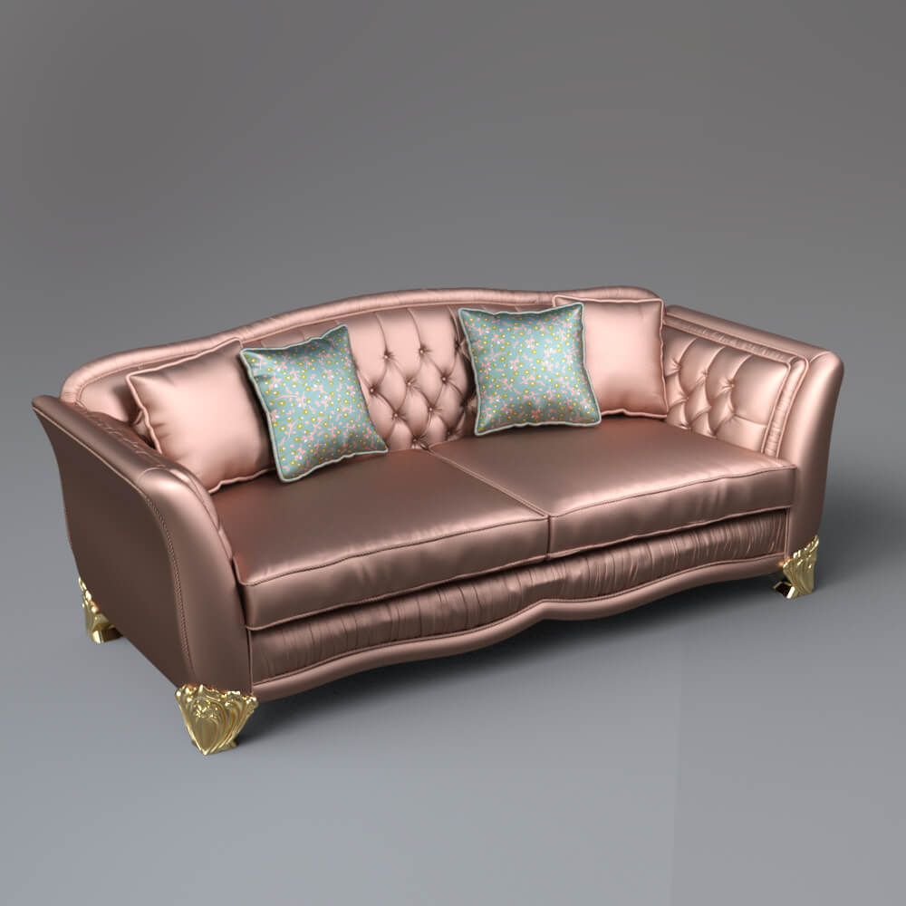 Elegant Sofa 3D Model 3D Render, Digital Artwork by AQ3D