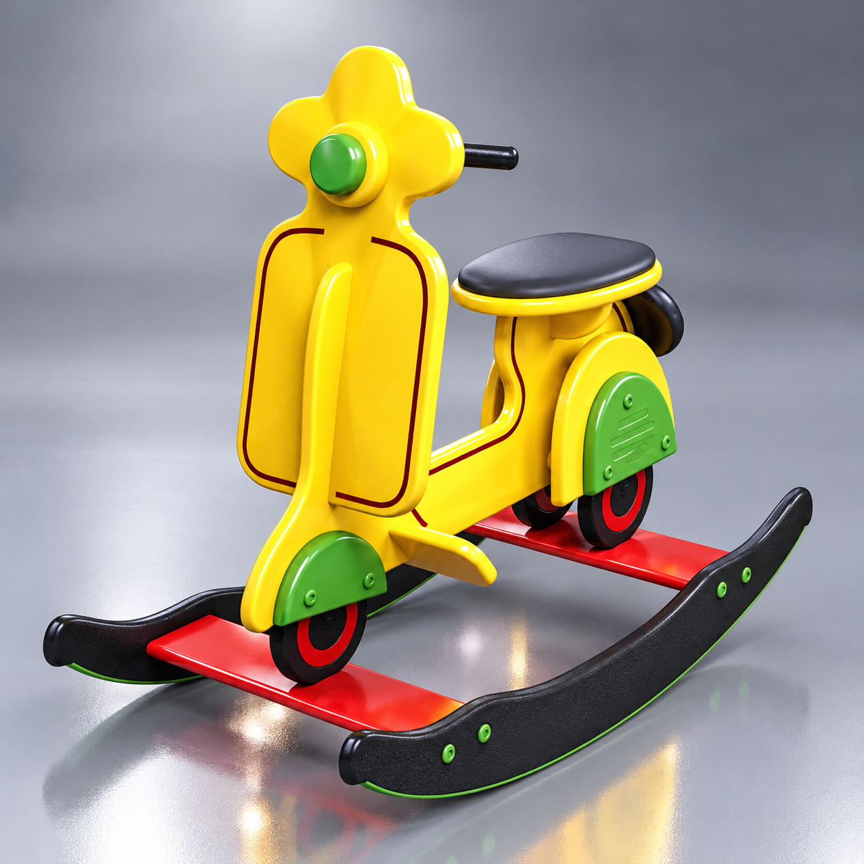 Kids Ride-on Scooter Toy 3D Render, Digital Artwork by AQ3D