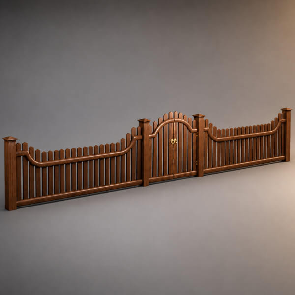Luxury Decorative Fence 3D Model