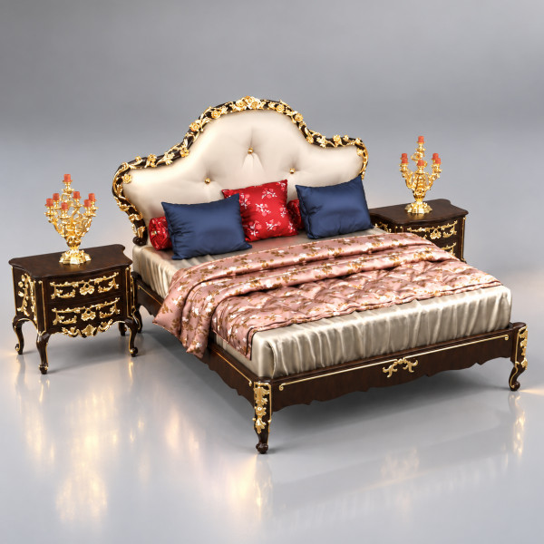Luxury Modern Bed 3D Model Elegant Bedroom Furniture