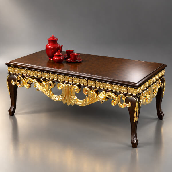 Luxury Ornate Console Table 3D Model