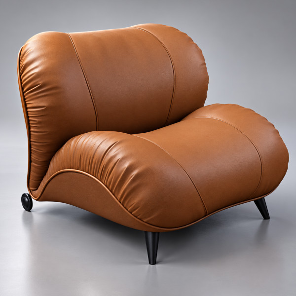 Modern Brown Upholstered Accent Chair