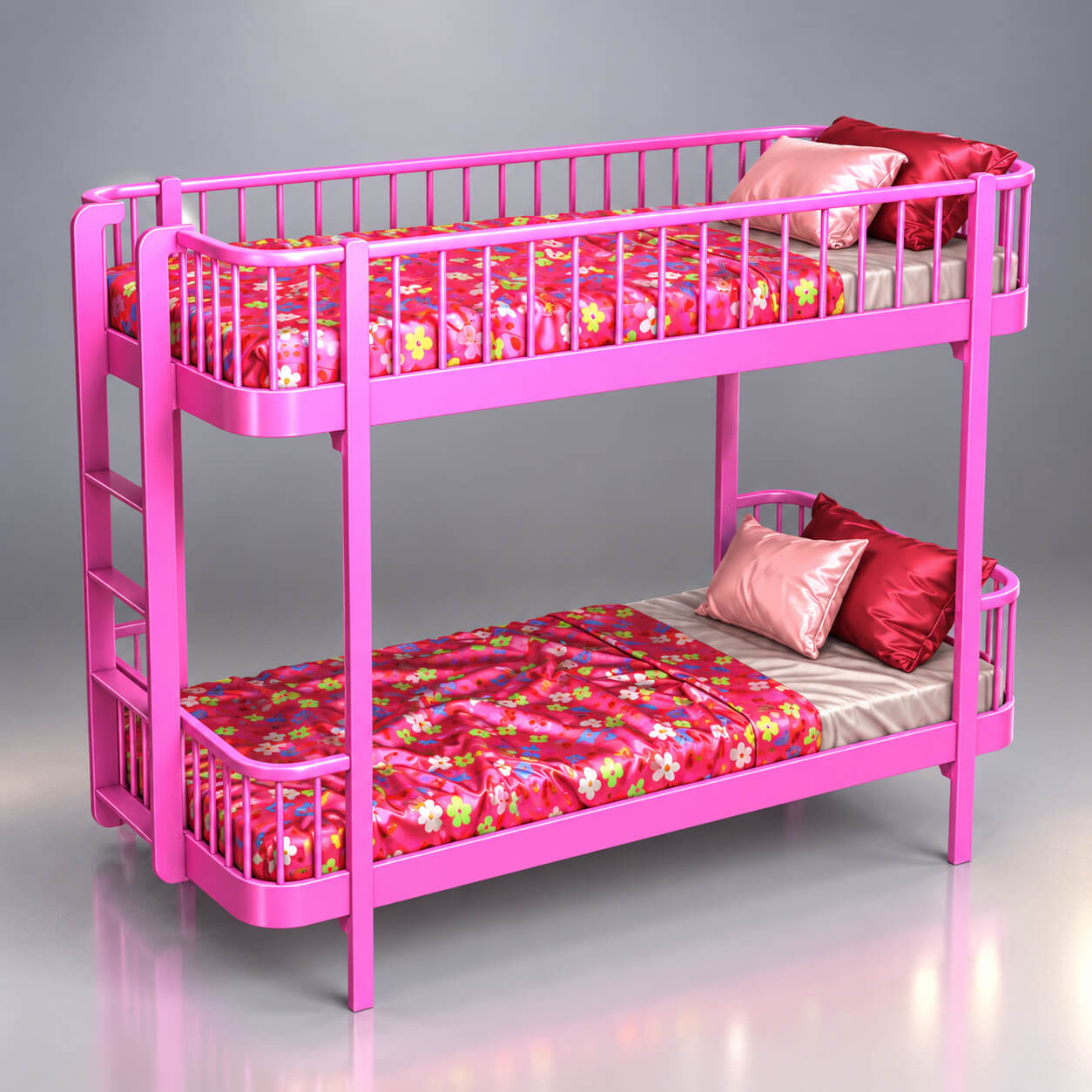 Modern Kids Bed 3D Model 3D Render, Digital Artwork by AQ3D