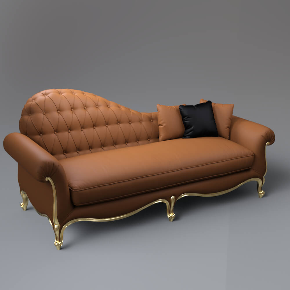 Modern Luxury Sofa 3D Model 3D Render, Digital Artwork by AQ3D
