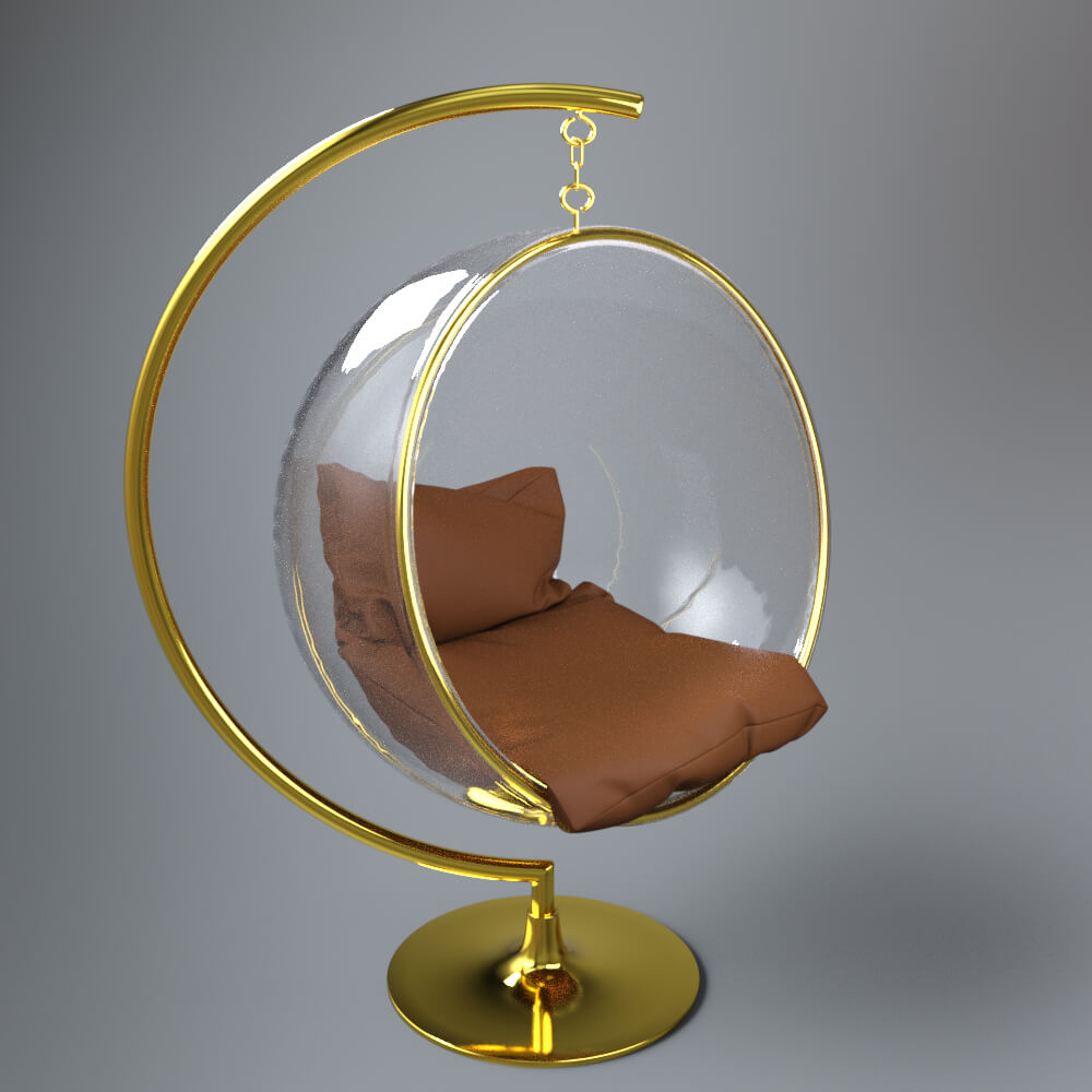 Modern Luxury Swing Chair 3D Render, Digital Artwork by AQ3D