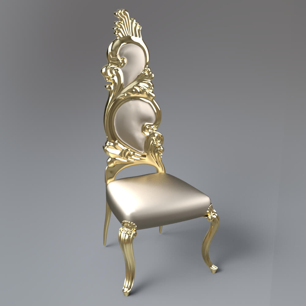Modern Single Chair 3D Model 3D Render, Digital Artwork by AQ3D