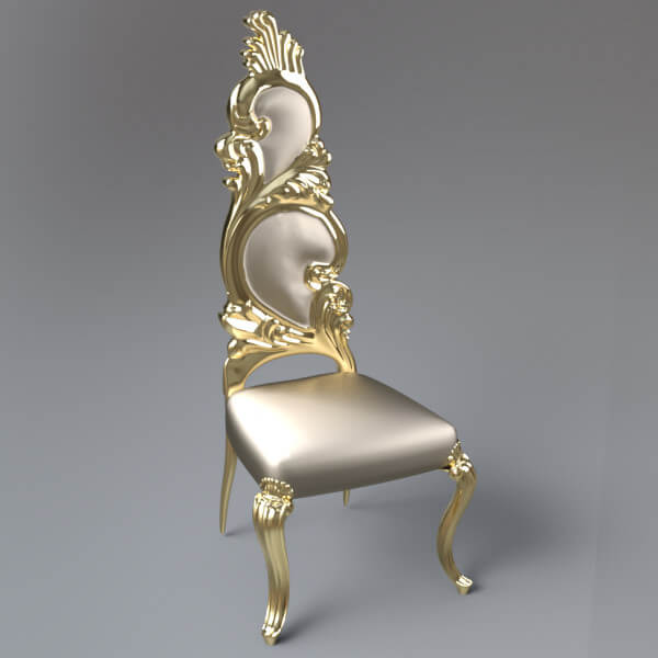 Modern Single Chair 3D Model