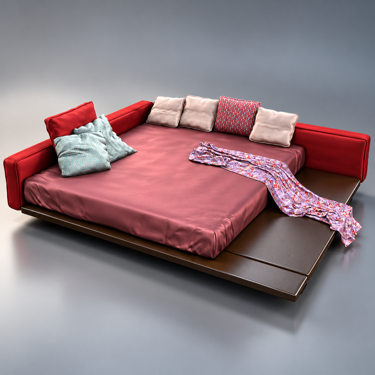 Modern Upholstered Daybed 3D Render, Digital Artwork by AQ3D