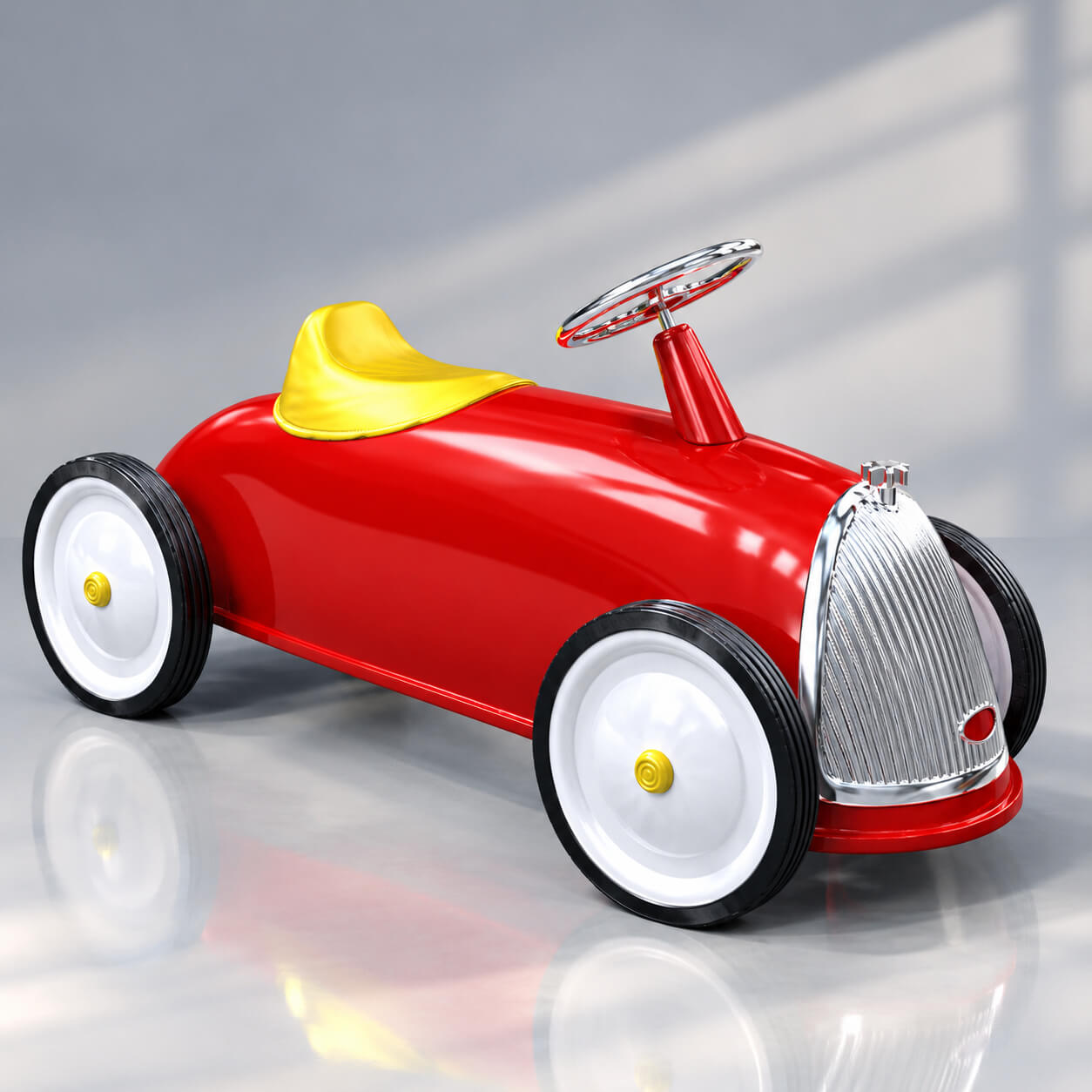 Vintage Toy Pedal Car 3d Model 3D Render, Digital Artwork by AQ3D