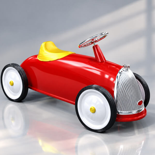 Vintage Toy Pedal Car 3d Model