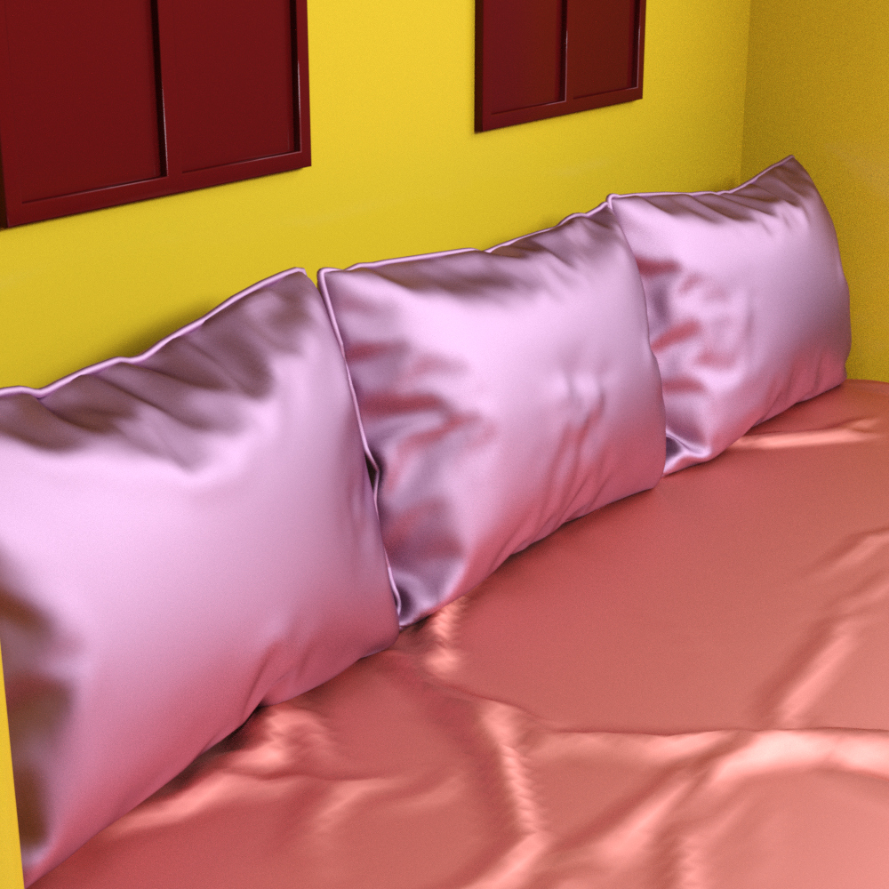 Kids House Bed Colorful Pillows and Decorative Accessories Daz Content