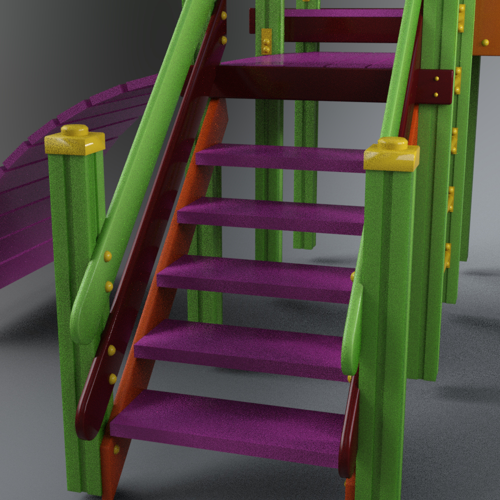 Kids Outdoor Playground Slide and Climbing Ladder AQ3D Daz Content